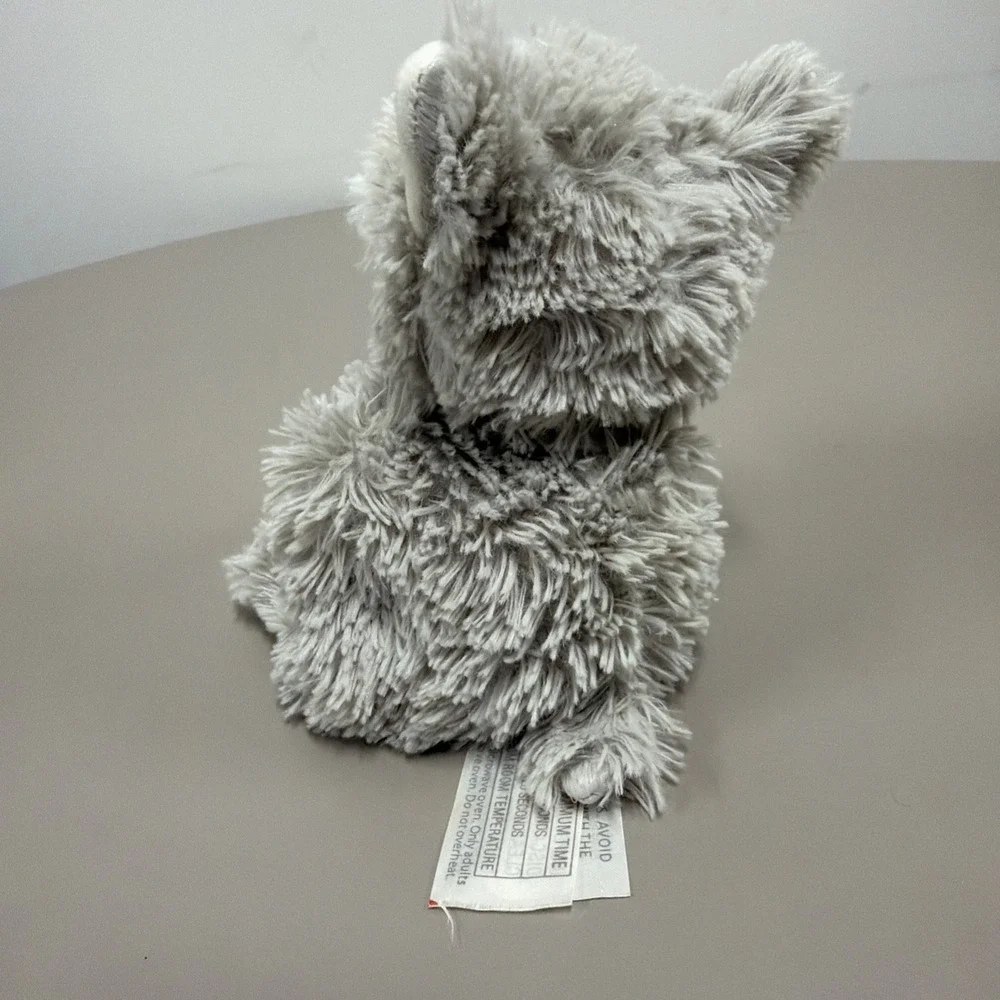 Warmies Microwavable Plush Husky Dog 10" Gray Cream Stuffed Animal Heat Therapy - Picture 3 of 11